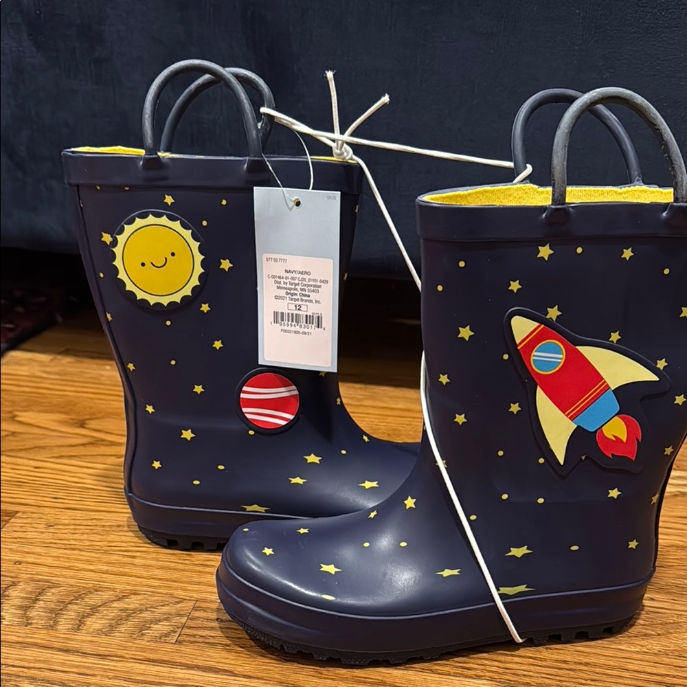 Kids' Space-Themed Rain Boots